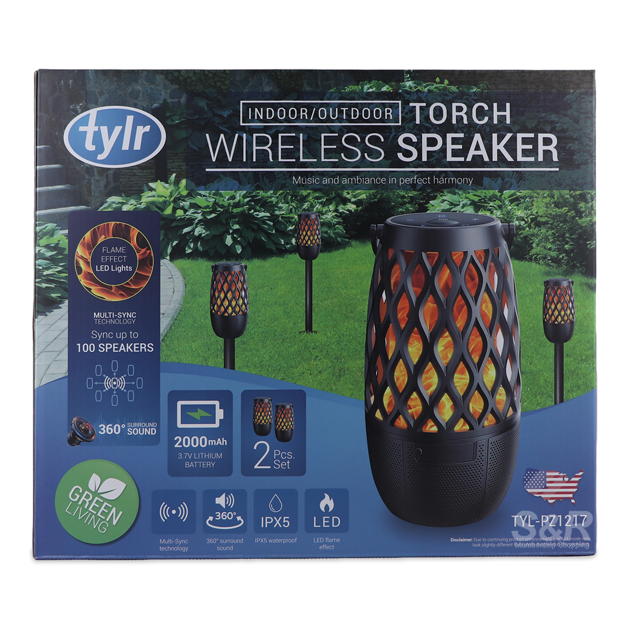 Tylr Indoor/Outdoor Torch Wireless Speakers TYL-PZ1217